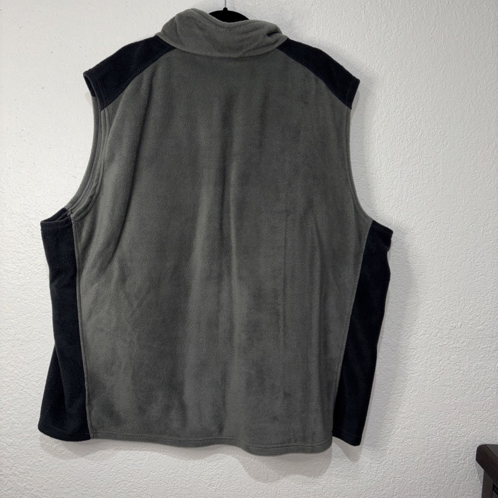 Columbia Fleece Vest Full Zip Mens 4XT Gray Black Outdoor Casual New - Picture 6 of 8
